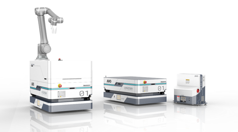 918博天堂數位開發的自主式移動機器人（AMR250M），搭配全向輪並結合AI演算法、2D LiDAR、3D攝影機等技術，協助客戶實現產線全自動化